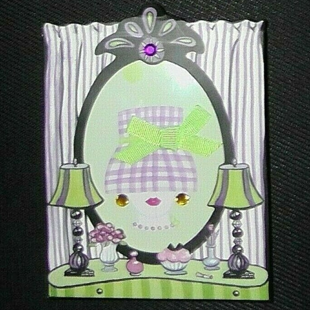 Rare Bowed Hat Rhinestones 8 Cards 8 Envelopes Set